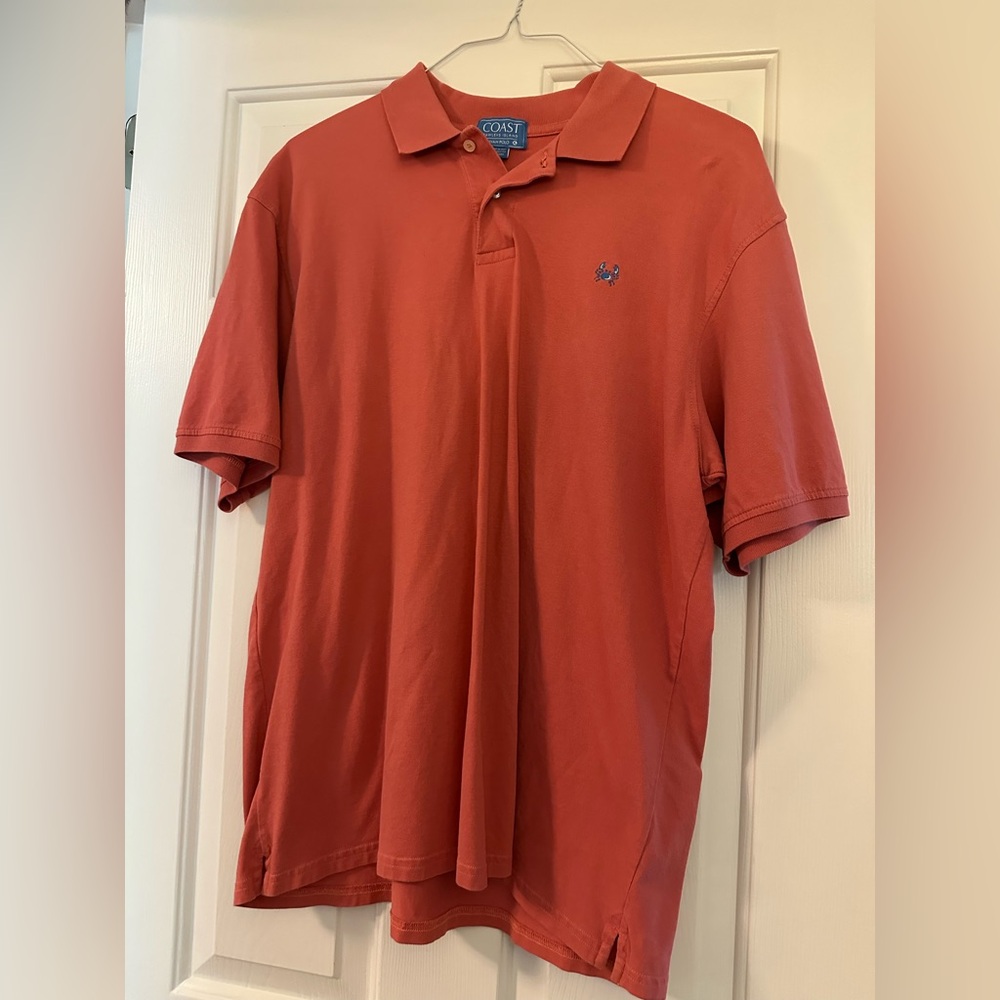 Pawleys Island Coral Polo Shirt Classic Style Relaxed Fit